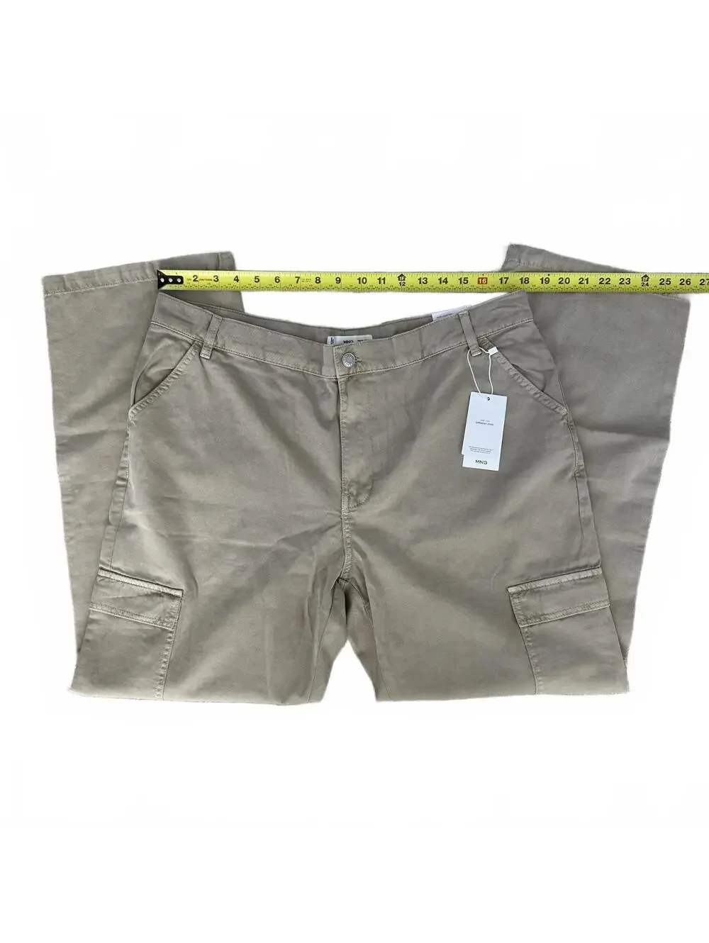 Mango Pocket Cargo Jeans NWT Sand Size 14 (EUR 46)